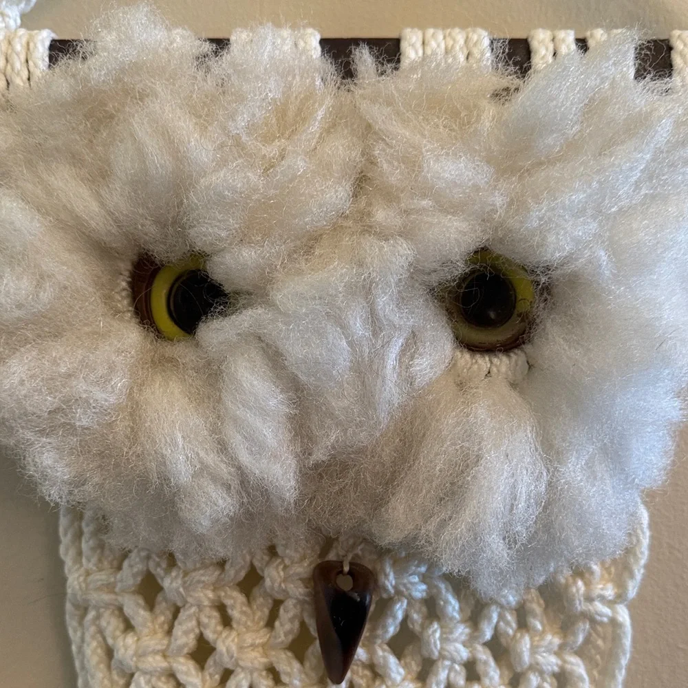 Macrame Owl Wall Hanging Boho Decor Handmade Fiber‎ Art